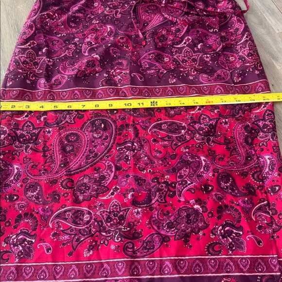 EXPRESS 100% Silk Wrap Around Maxi Skirt - Size 11/12 - Picture 16 of 16